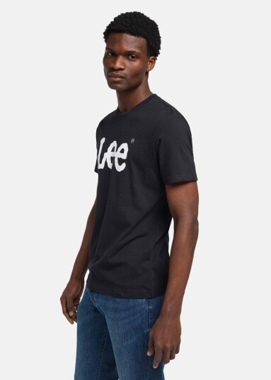 Lee Wobbly_Logo_Tee Black Blk,Coal Blk,Shi M T-Shirts Lee Wobbly_Logo_Tee Black Blk,Coal Blk,Shi M T-Shirts