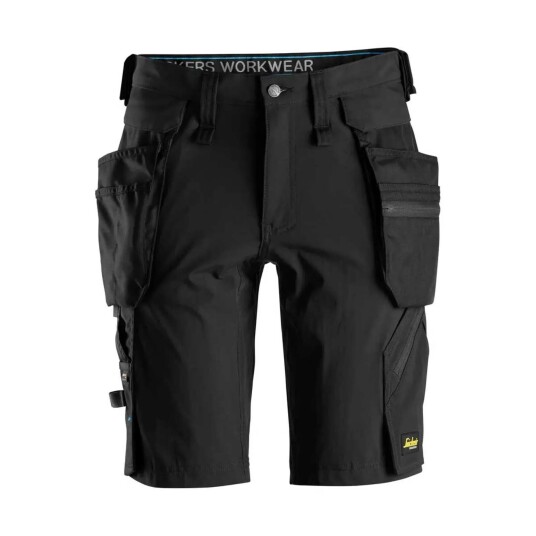 Snickers Håndverksshorts 6108 Litework Unisex, Str. 54, Sort