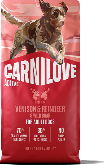 Carnilove Tørrfôr til Active Hund med Viltkjøtt 1,5 kg Carnilove Tørrfôr til Active Hund med Viltkjøtt 1,5 kg
