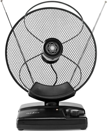 Nedis innendørs antenne | Aktiv | FM / UHF / VHF | Mottaksområde: 0-25 km | LTE700 | Forsterkning: 36 dB | Forsterkningskontroll | ABS | Sort Nedis innendørs antenne | Aktiv | FM / UHF / VHF | Mottaksområde: 0-25 km | LTE700 | Forsterkning: 36 dB | Forsterkningskontroll | ABS | Sort