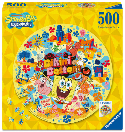 Ravensburger Spongebob Squarepants Circular 500pc Ravensburger Spongebob Squarepants Circular 500pc