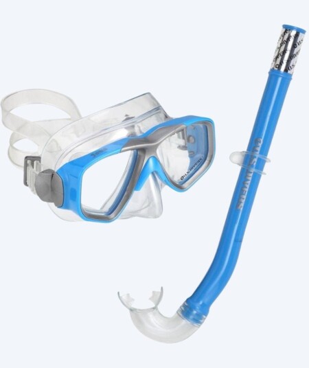 Aqualung Combo snorkelsett til barn (8-18) - Java - Blå/klar