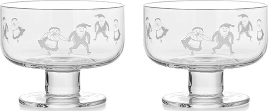 Porsgrunds Porselænsfabrik NISSE SKÅL GLASS MED STETT 10X10X8 CM 2 PK. Porsgrunds Porselænsfabrik NISSE SKÅL GLASS MED STETT 10X10X8 CM 2 PK.