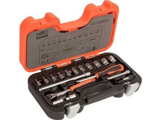 Bahco Pipenøkkelsett Slim 1/4" - 65 deler