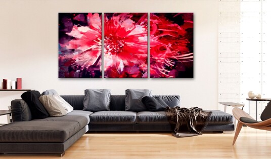 Tavle Crimson Flowers 120X60 Artgeist sp. z o. o.
