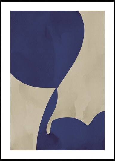 Posterbox Navy Flow Abstract Plakat Plakat / 21x30cm