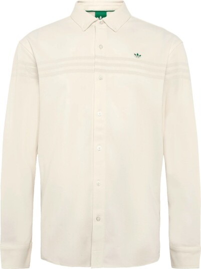 adidas Golf Originals S Ls Button Up Cream L