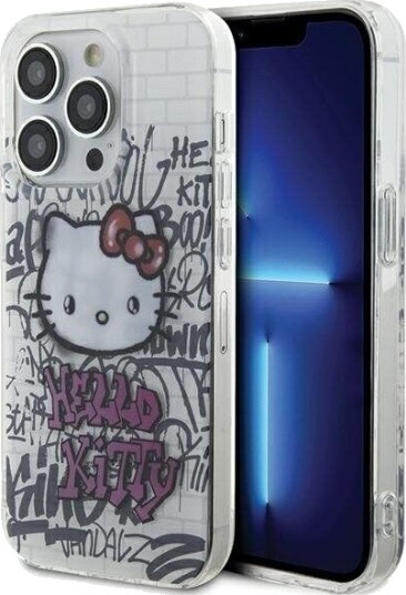 Hello Kitty Iml Kitty On Bricks Graffiti Dėklas, Skirtas Iphone 13 Pro / 13 - Baltas