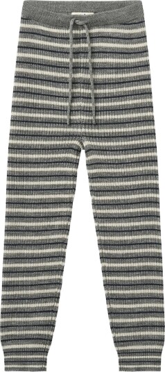 Copenhagen Colors Merino Classic Rib Leggings With Drawstrings GREY STRIPE 104 Copenhagen Colors Merino Classic Rib Leggings With Drawstrings GREY STRIPE 104
