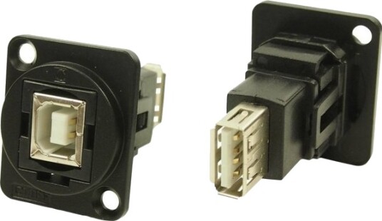 Xlr Adapter Usb B Hann 2,0 Til Usb 2.0 B Hunn Innbygging Cp30207nmb Cp30207nmb 1 Stk