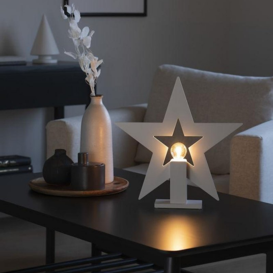 Adventsstjerne på fot 35 cm