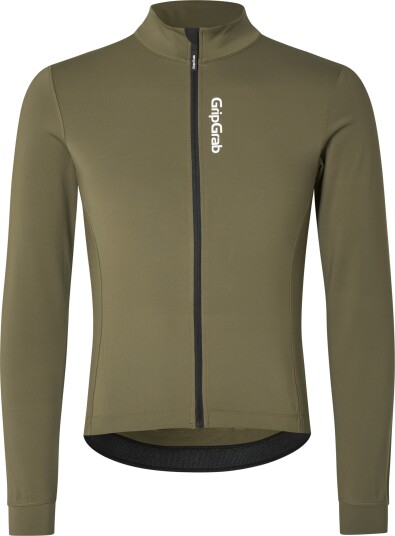 Gripgrab Men's Gripgrab Ride Thermal Long Sleeve Jersey Olive Green XL