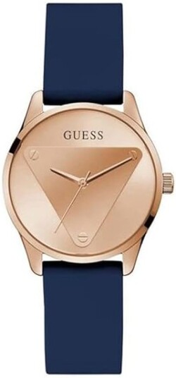 Guess Dameklokke GW0509L1 Emblem Rosegullfarget/Gummi Ø36 mm