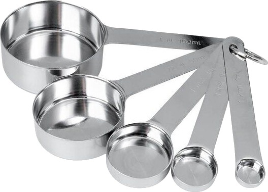Anders Petter Steel Essential måleskje 5 deler børstet stål Anders Petter Steel Essential måleskje 5 deler børstet stål