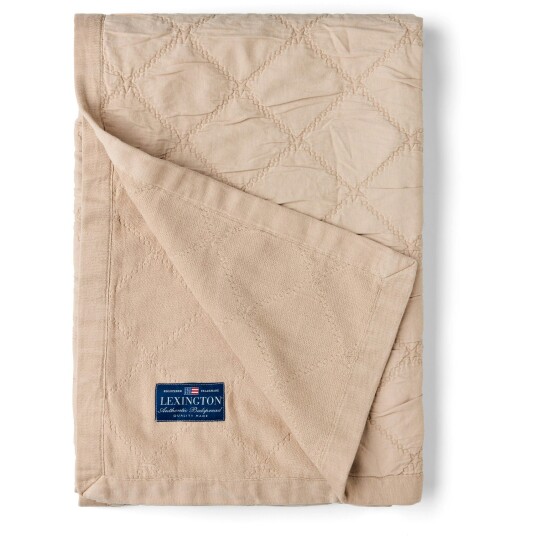 Lexington Signature Star Organic Cotton Quilted Sengeteppe 260x240 cm Beige Lexington Signature Star Organic Cotton Quilted Sengeteppe 260x240 cm Beige