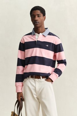 GANT Reg Chambray Stripe Heavy Rugger Pink XXXL