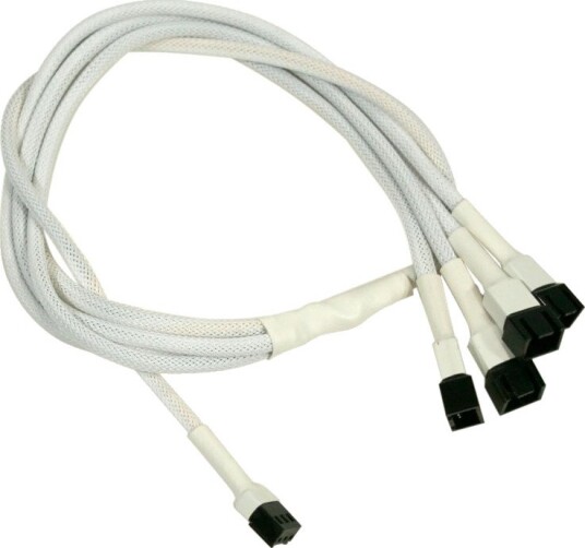 Nanoxia vifte-splitterkabel 60cm 3-pin til 4x 3-pin Hvit Nanoxia
