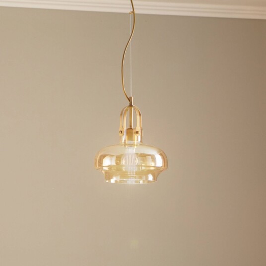 Avonni Pendellampe AV-5064-1E tonet glasskjerm