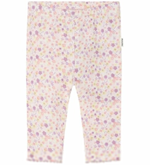 Minymo Leggings AOP Vanilla Ice Minymo 1 år 80 Leggings Rosa