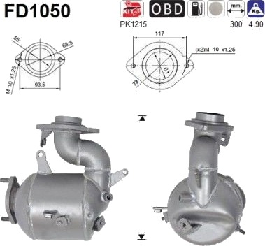 AS FD1050 Partikkelfilter AS FD1050 Partikkelfilter