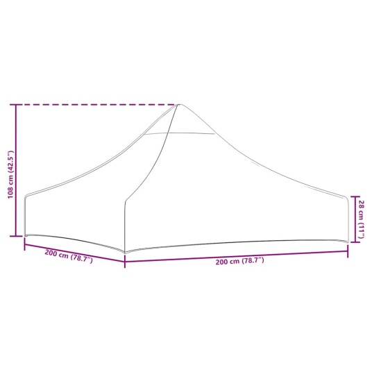 vidaXL Teltduk for festtelt 2x2 m grønn 270 g/m² vidaXL Teltduk for festtelt 2x2 m grønn 270 g/m²
