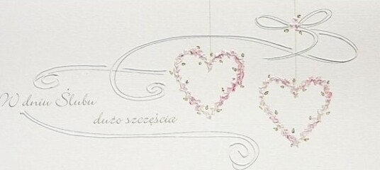 Dl S13 Bryllupskort   Hearts