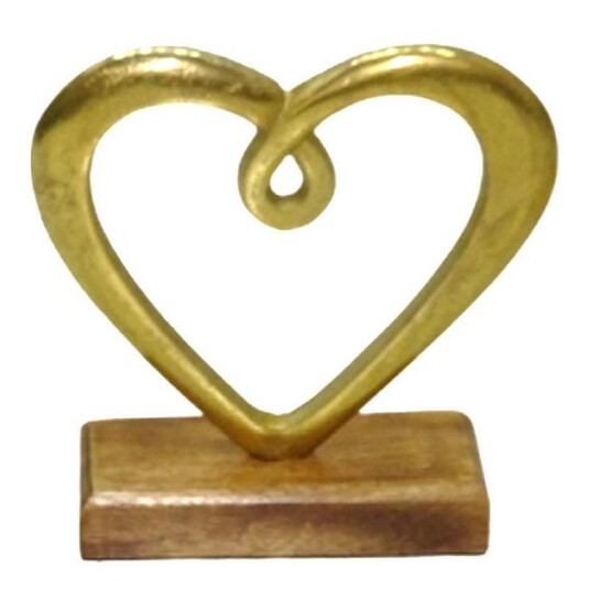 Dorre - Hedy skulptur hjerte 16 cm gull