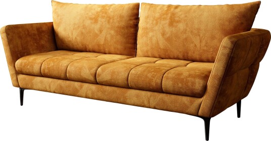 Ancienne 3 seters sofa sennepsgul