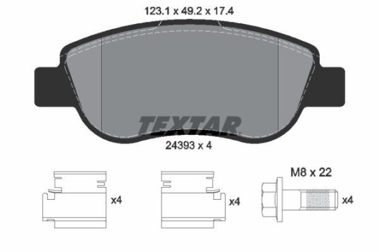 Bremseklosser TEXTAR 2439301