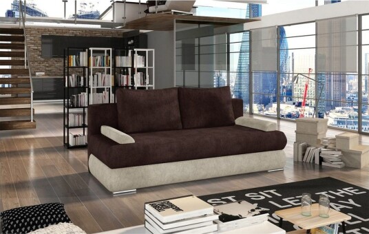 Sofa Eltap Milo 213x95x90 cm Dora 28 Dora 21 Mørk brun Beige