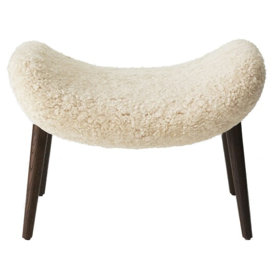 Vipp Lodge Fotskammel Mörk Ek / Curly 09 Off White