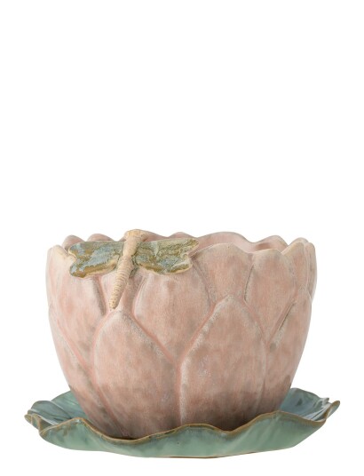 Bloomingville Jaylee Flowerpot W/Saucer Pink Ø 18.5 CM