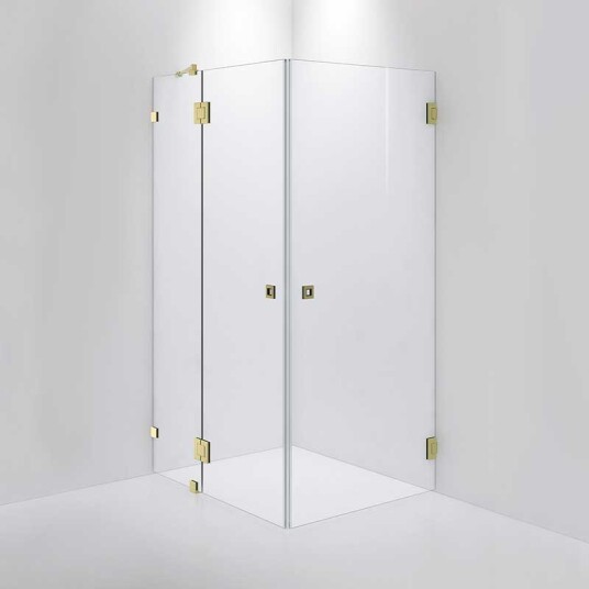 INR Iconic Nordic Rooms Dusjhjørne ARC 14 Måltilpasset Brushed Brass / Opal Klart Glass