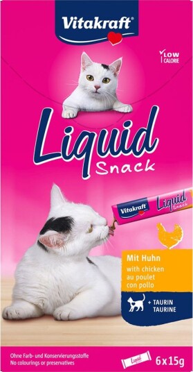Vitakraft Cat Liquid Snack + Taurin Kylling 6 X 15 G