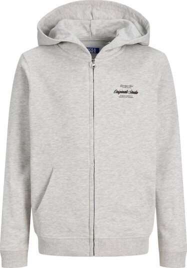 Jack & Jones Hettegenser m. Glidelås JorNørrebro White Melan Jack & Jones 10 år (140) Hettegenser Grå