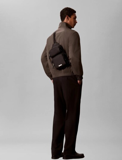 Calvin Klein Clean Square Sling   Black   