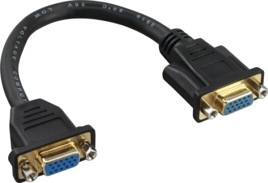 Inline 17302G 0,2 M Vga D Sub Vga D Sub Hunkjønn Hunkjønn Sort