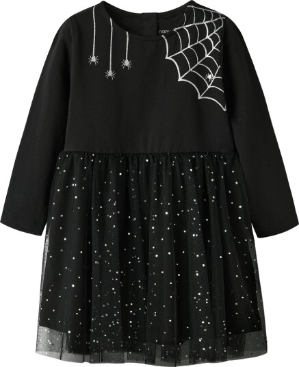 Name It Kjole Tulle NmfOdette Svart Name It 7 år (122) Kjole Sølv