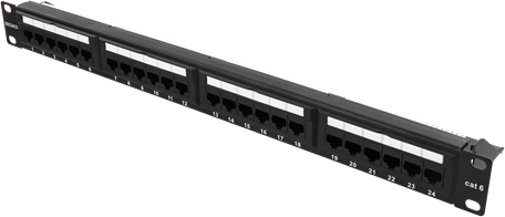 Deltaco Patchpanel Sort Cat6 1u Deltaco Patchpanel Sort Cat6 1u