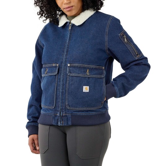 Carhartt Denim Jacket with lining Women"s Beech XL XS Carhartt Denim Jacket with lining Women"s Beech XL XS