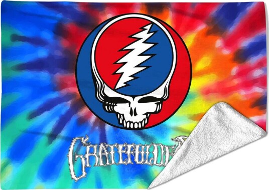 Rocksax Grateful Dead Tie Dye Sherpa Fleece Blanket 60 in x 80 in 78899346
