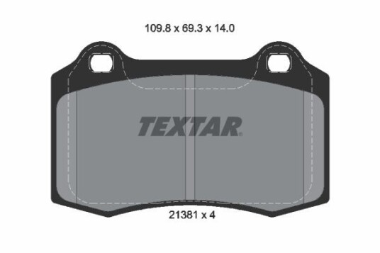 Bremseklosser TEXTAR 2138104 Bremseklosser TEXTAR 2138104