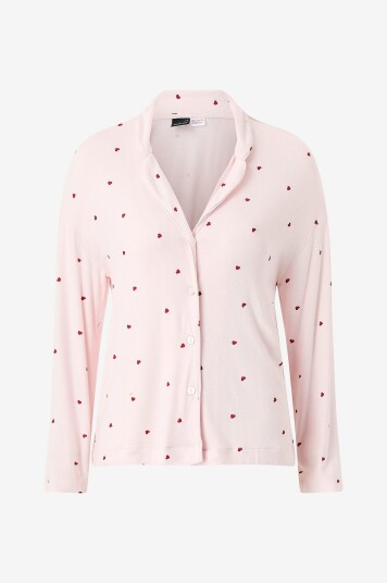 Gina Tricot Pysjamasskjorte Soft Rosa