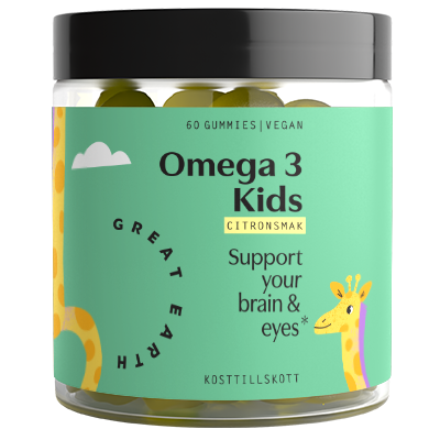 Great Earth Omega 3 Kids 60 stk Great Earth Omega 3 Kids 60 stk