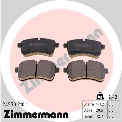 Bremseklosser ZIMMERMANN 24570.210.1