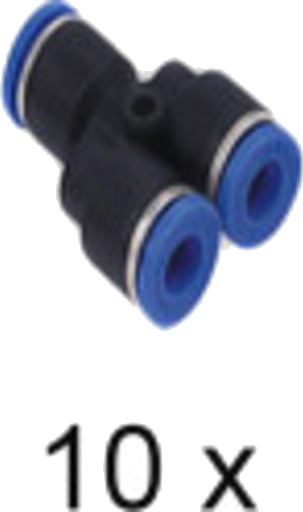 Innstikks-Y 3x8mm. Hunn/Hunn/Hunn. Pakke med 10 stk.