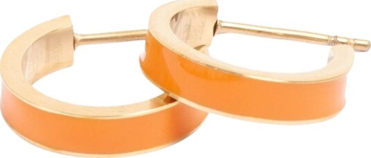A&C Oslo AS Steel Enamel Coll øredobber 16 mm oransje/gull A&C Oslo AS Steel Enamel Coll øredobber 16 mm oransje/gull
