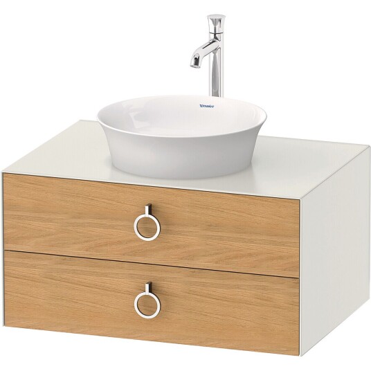 Duravit White Tulip Servantskap 2 skuf. 80x55x40,8 cm Eik/Hvit Matt