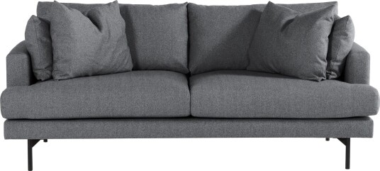 Menard 3 seters Dyp Stoffsofa Mørk grå