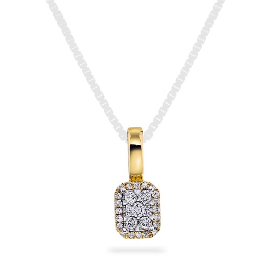 Pan JewelryAnheng i 585 gult gull med diamanter 0,15 ct